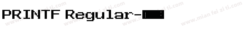 PRINTF Regular字体转换
